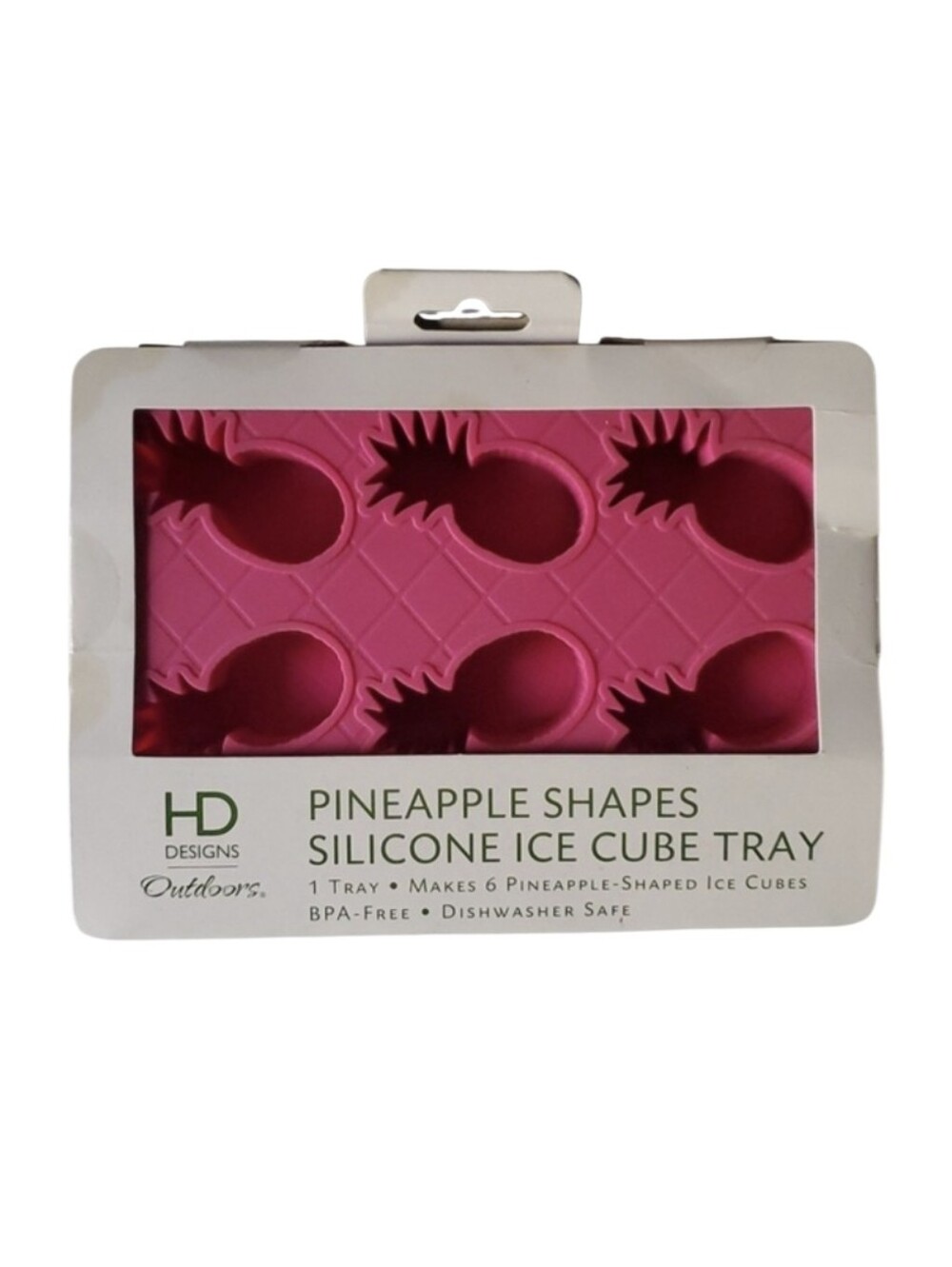 HD Designs Pineapple Shapes Silicone Ice‎ Cube Tray NWT